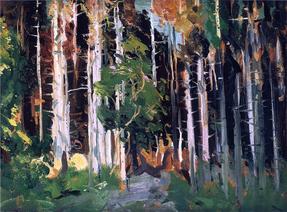  George Wesley Bellows Through the Trees - Canvas Art Print