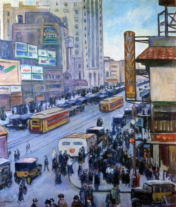  Samuel Halpert Times Square - Canvas Art Print