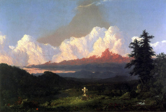 Frederic Edwin Church To the Memory of Cole - Canvas Art Print