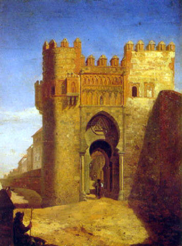  Cecilio Pizarro Toledo: Puerta del Sol - Canvas Art Print