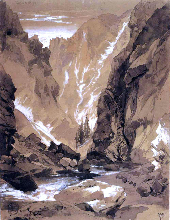  Thomas Moran Toltec Gorge, Colorado - Canvas Art Print