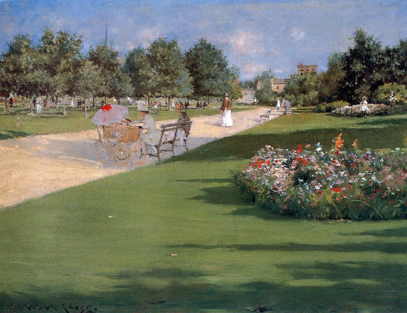  William Merritt Chase Tompkins Park, Brooklyn - Canvas Art Print