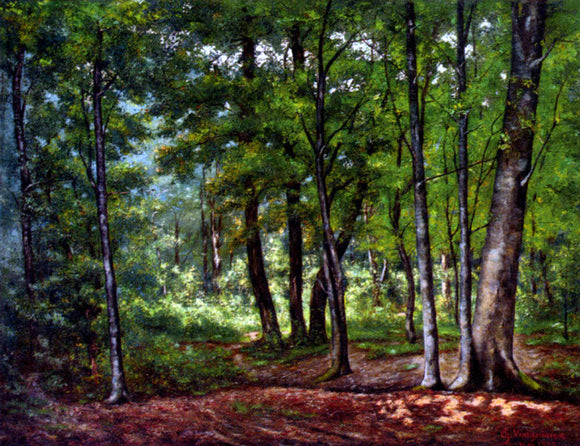  Charles Vuagniaux Towards A Woodland Clearing - Canvas Art Print