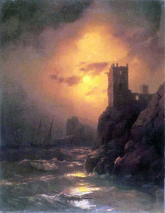  Ivan Constantinovich Aivazovsky Tower, Shipwreck - Canvas Art Print