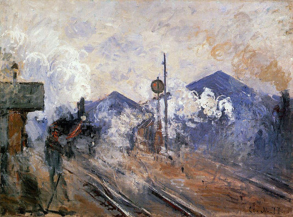  Claude Oscar Monet Track Coming out of Saint-Lazare Station - Canvas Art Print