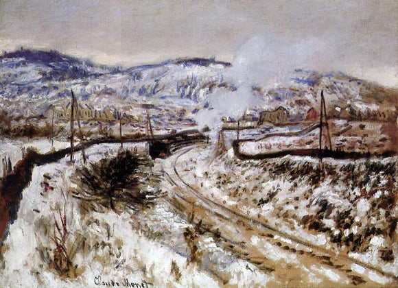  Claude Oscar Monet Train in the Snow, Argenteuil - Canvas Art Print