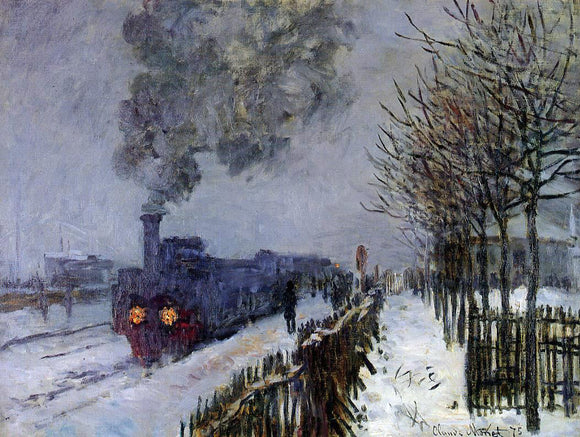  Claude Oscar Monet A Train in the Snow, the Locomotive - Canvas Art Print