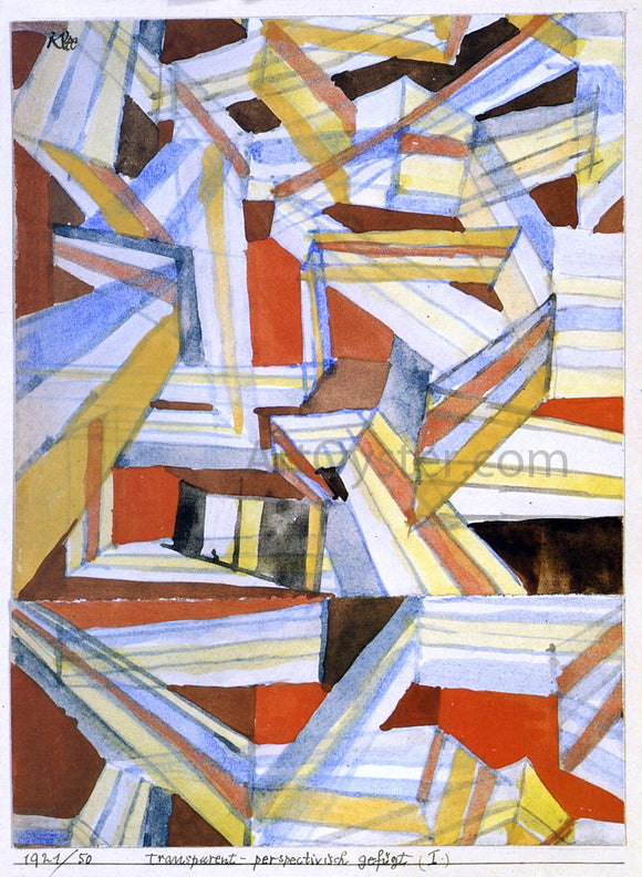  Paul Klee Transparent-Perspectivisch Gefugt - Canvas Art Print