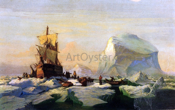  William Bradford Trapped in the Ice - Canvas Art Print