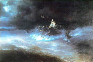  Ivan Constantinovich Aivazovsky Travel of Poseidon by sea - Canvas Art Print