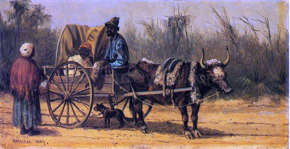 William Aiken Walker Traveling by Ox Cart - Canvas Art Print