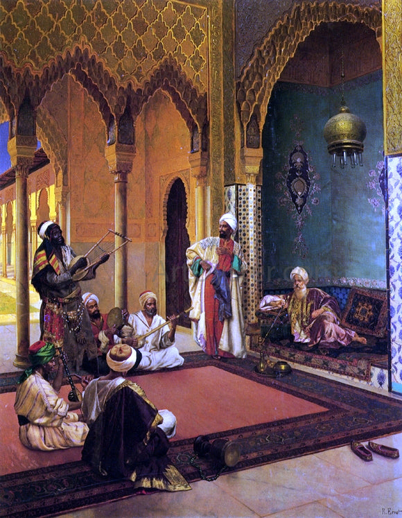  Rudolph Ernst Traveling Musicians Playing for the Sultan - Canvas Art Print