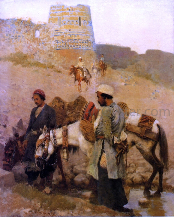  Edwin Lord Weeks Travelling in Persia - Canvas Art Print