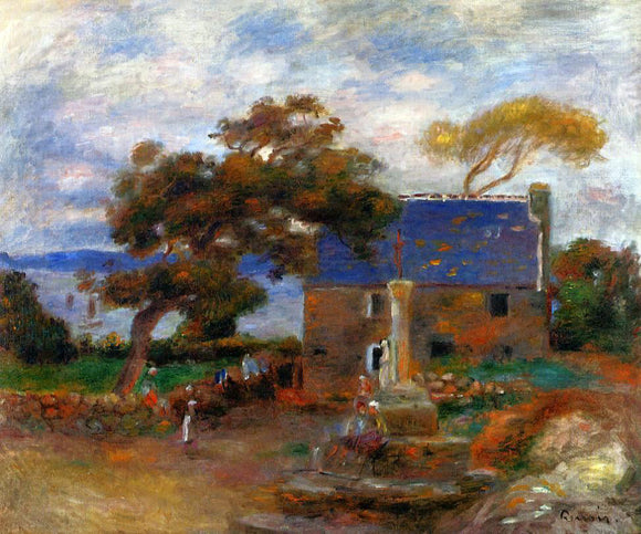  Pierre Auguste Renoir Treboul, near Douardenez, Brittany - Canvas Art Print