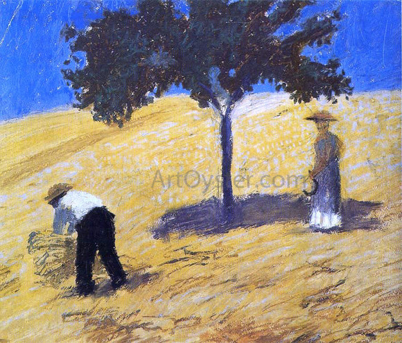  August Macke Tree in the Corn Field - Canvas Art Print