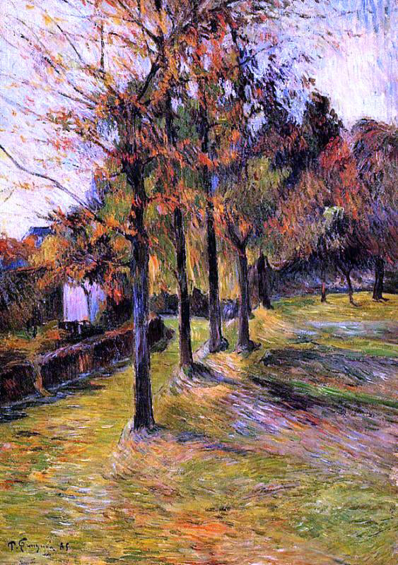  Paul Gauguin Tree Lined Road, Rouen - Canvas Art Print