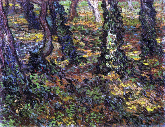  Vincent Van Gogh Tree Trunks with Ivy - Canvas Art Print