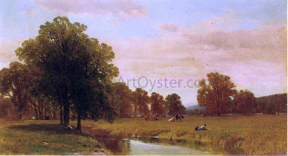  George Henry Smillie Trees and Meadows of Berkshire - Canvas Art Print