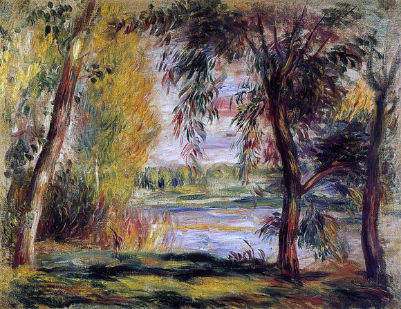  Pierre Auguste Renoir Trees by the Water - Canvas Art Print