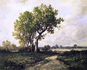  Leon Richet Trees in a Landscape - Canvas Art Print