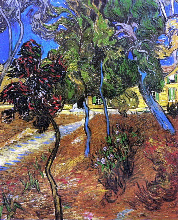  Vincent Van Gogh Trees in the Garden of Saint-Paul Hospital - Canvas Art Print