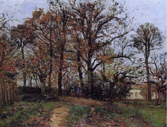  Camille Pissarro Trees on a Hill, Autumn, Landscape in Louveciennes - Canvas Art Print