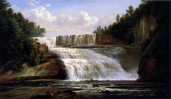  Ferdinand Richardt Trenton High Falls - Canvas Art Print