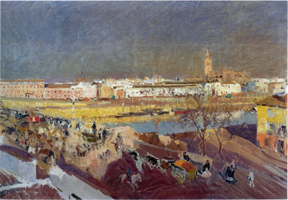  Joaquin Sorolla Y Bastida Triana Bridge, Seville - Canvas Art Print
