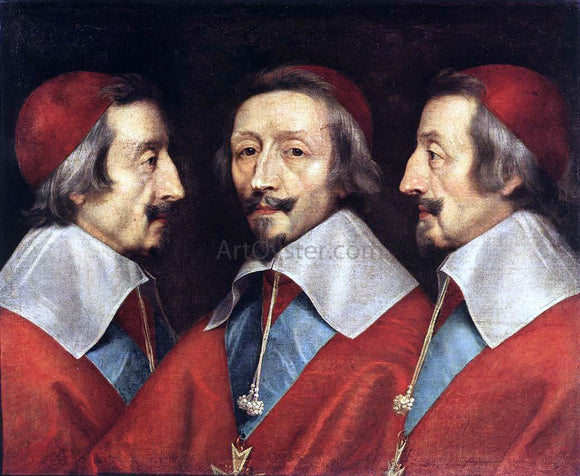  Philippe De Champaigne Triple Portrait of Richelieu - Canvas Art Print