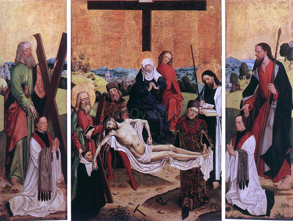  Master the Virgin Triptych of Canon Gerhard ter Streegen de Monte - Canvas Art Print