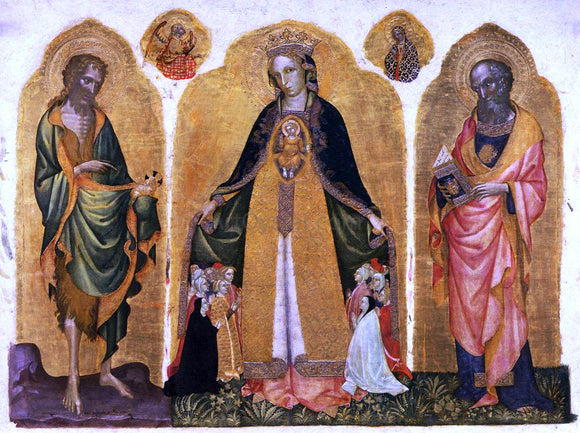  Jacobello Del Fiore Triptych of the Madonna della Misericordia - Canvas Art Print
