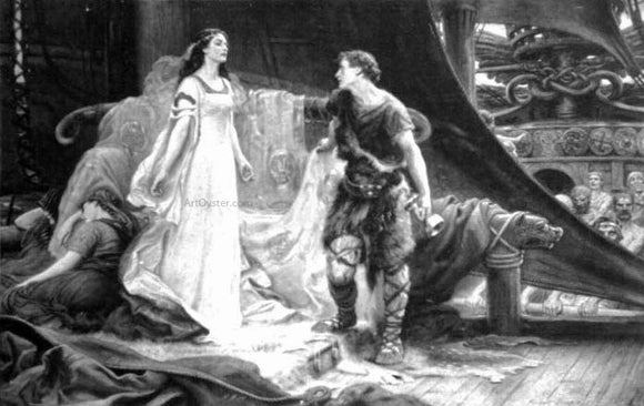  Herbert James Draper Tristan and Isolde - Canvas Art Print