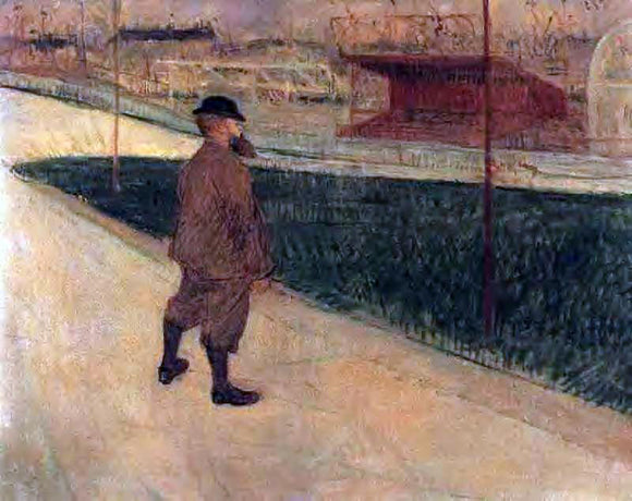 Henri De Toulouse-Lautrec Tristan Bernard at the Buffalo Station - Canvas Art Print