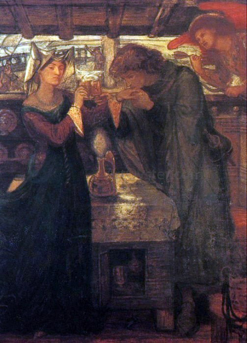  Dante Gabriel Rossetti Tristram and Isolde Drinking the Love Potion - Canvas Art Print