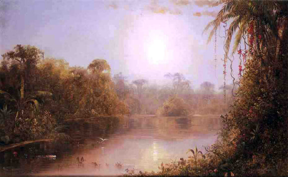 Norton Bush Tropical River Scene - Canvas Art Print