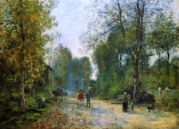  Eugene-Louis Boudin Trouville, Le Chemin de la Corderie - Canvas Art Print