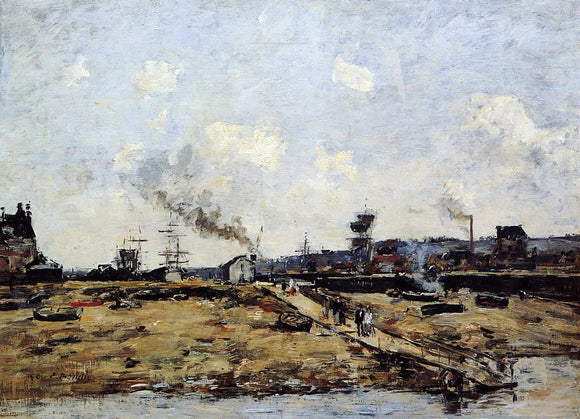  Eugene-Louis Boudin Trouville, the Ferry to Deauville - Canvas Art Print