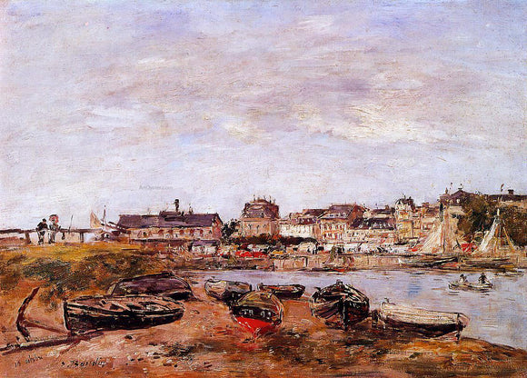 Eugene-Louis Boudin Trouville, the View from Deauville on Market Day - Canvas Art Print
