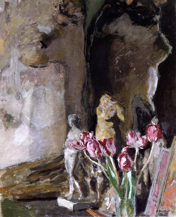  Edouard Vuillard Tulips and Statuettes - Canvas Art Print