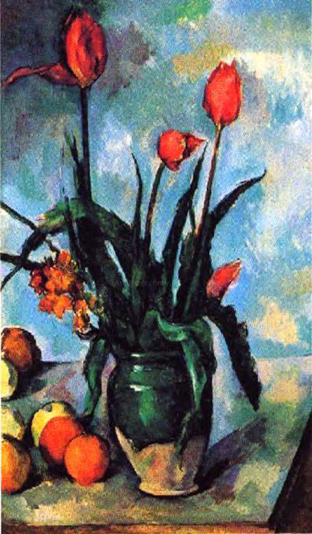  Paul Cezanne Tulips in a Vase - Canvas Art Print