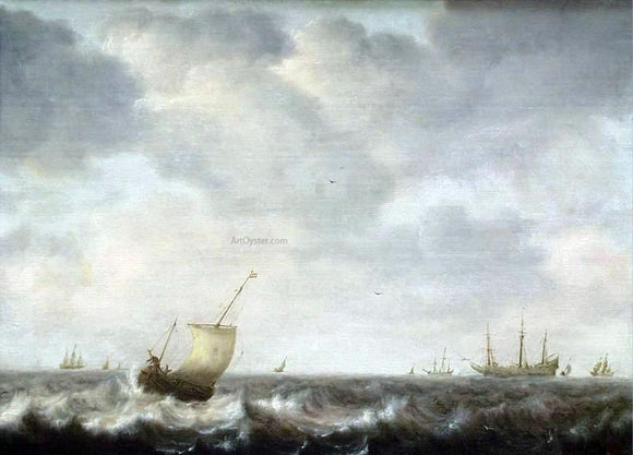  The Elder Pieter Mulier Turbulent Sea - Canvas Art Print