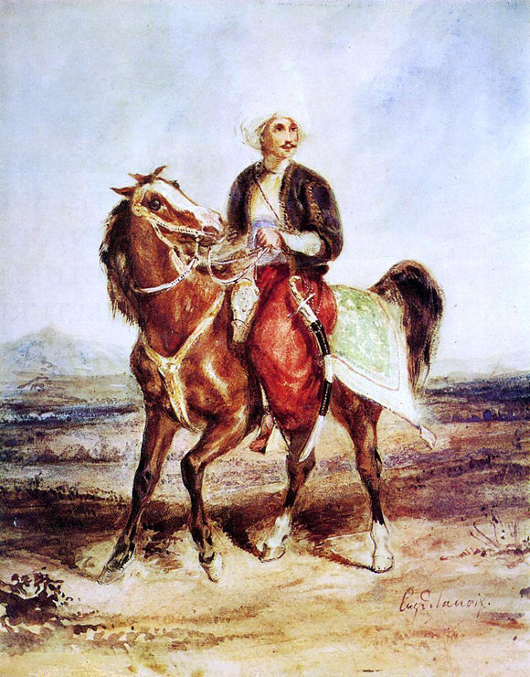  Eugene Delacroix Turkish Horseman - Canvas Art Print