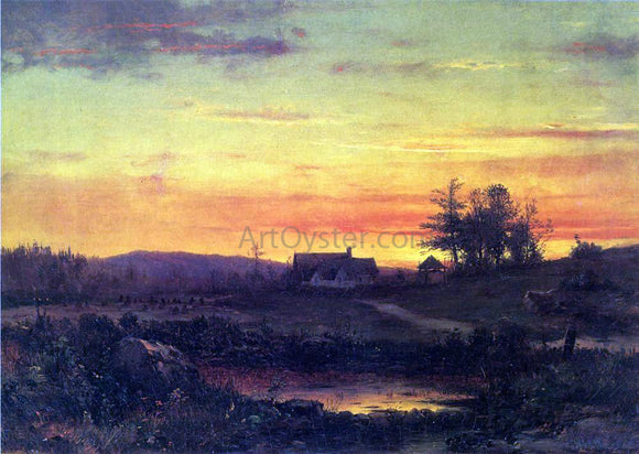  Thomas Worthington Whittredge Twilight Landscape - Canvas Art Print