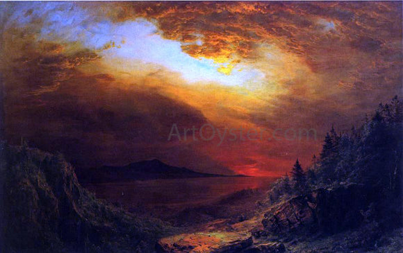  Frederic Edwin Church Twilight Mount Desert Island, Maine - Canvas Art Print
