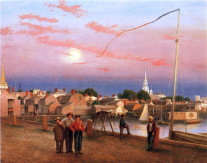  George Harvey Twilight, Newport Harbor - Canvas Art Print