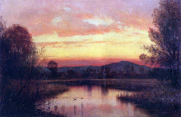  Thomas Worthington Whittredge Twilight on the Marsh - Canvas Art Print