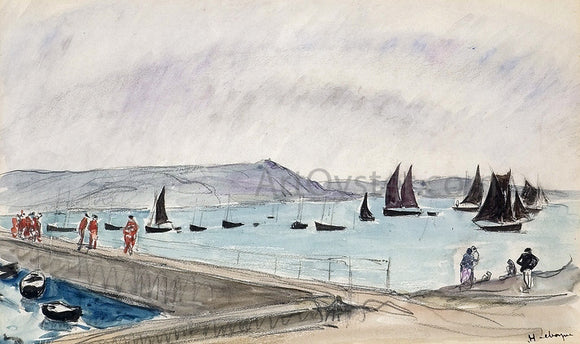  Henri Lebasque Two Boats at Saint Tropez (also known as Deux Bateaux a Saint Tropez) - Canvas Art Print