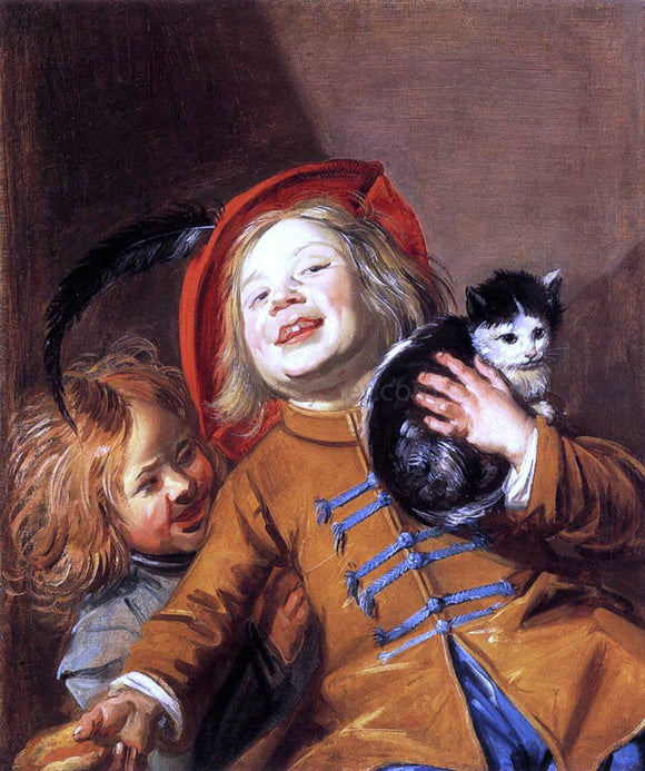  Judith Leyster Two Children with a Cat - Canvas Art Print