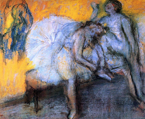  Edgar Degas Two Dancers Resting - Canvas Art Print