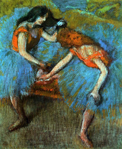  Edgar Degas Two Dancers with Yellow Corsages - Canvas Art Print